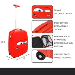 Disney Cars Lightning McQueen Big Face 16.5" Youth Two-Wheel Carry On Luggage 11 Disney Cars Lightning McQueen Big Face 16.5" Youth Two-Wheel Carry On Luggage -Disney Sales Store GUEST 4c30b4fb 0680 4bdc aea0 4c597ffa315a