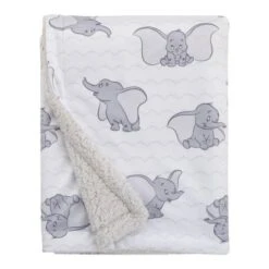 Disney Dumbo Super Soft Baby Reversible Blanket With Sherpa Back