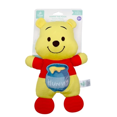Disney Baby Winnie The Pooh Sensory Blanket With Teether Feet Toy 2 Disney Baby Winnie The Pooh Sensory Blanket With Teether Feet Toy - Image 2