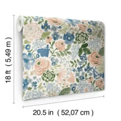 Disney Princess Watercolor Floral Kids' Peel And Stick Wallpaper Blue -Disney Sales Store GUEST 51e83d18 9e9f 4ff5 8333 107e49583ae1