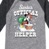 Boys' - Disney - Mickey Mouse Santas Official Helper Christmas Raglan Graphic T-Shirt