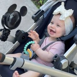 Disney Baby By J.L. Childress Mickey Mouse Stroller Fan - Black