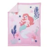 Disney The Little Mermaid Ariel Cute By Nature Nursery Crib Bedding Set - 3pc
