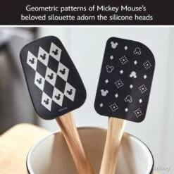 Disney Home Monochrome 2pc Spatula And Spoonula Set Black: Silicone Kitchen Utensils For Adults, Disney Kitchen Collection -Disney Sales Store GUEST 570e55cf 7066 4f8f b699 88ce29cf3ee8