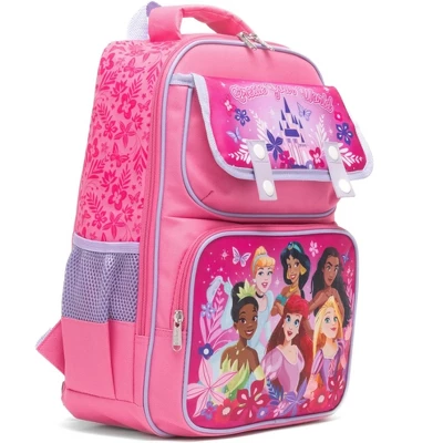 Disney Princesses 15.5" Polyester Pink Large Backpack With 2 Front Pockets 1 Disney Princesses 15.5" Polyester Pink Large Backpack With 2 Front Pockets
