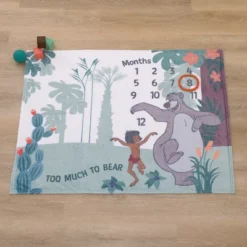 NoJo Disney Jungle Book Green And White Too Much To Bear Super Soft Photo Op Milestone Baby Blanket -Disney Sales Store GUEST 5857bdb5 b7fa 4cf5 b023 4aeca51b5a10