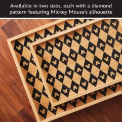 Disney Home Monochrome Small Bamboo Serving Tray -Disney Sales Store GUEST 591746b2 1c7b 46d3 abf7 d62e9d512bbc