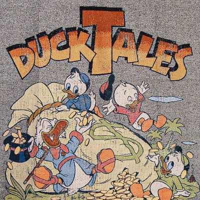 Disney's DuckTales, "Money Bags" Woven Tapestry Throw Blanket, 48" X 60", Multi Color 2 Disney's DuckTales, "Money Bags" Woven Tapestry Throw Blanket, 48" X 60", Multi Color - Image 2