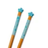 Silver Buffalo Disney Lilo & Stitch 2-Pair Wooden Chopstick Set With Ceramic Rests