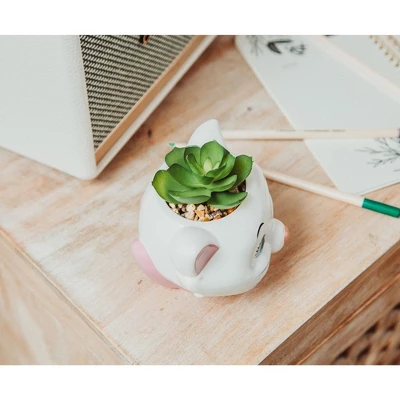 Silver Buffalo Disney The Aristocats Marie 4-Inch Mini Planter With Artificial Succulent 4 Silver Buffalo Disney The Aristocats Marie 4-Inch Mini Planter With Artificial Succulent - Image 4