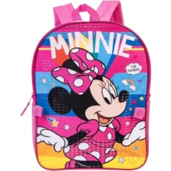 Minnie Mouse Backpack Combo Set - Disney Minnie Mouse Girls' 4 Piece Backpack Set - Backpack & Lunch Kit, Pink