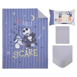 Disney Nightmare Before Christmas My First Scare Blue And Gray Jack Skellington And Zero The Ghost Dog 4 Piece Toddler Bed Set -Disney Sales Store GUEST 5e8d29dd 11ba 4336 8e94 67df150af687