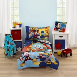 Disney Mickey Mouse Funhouse Crew Blue, Red, Black, And Yellow "Fun Times" Super Soft Toddler Pillow -Disney Sales Store GUEST 5f364f25 b9b0 4867 9fdf 3fd0b5ea8bb7