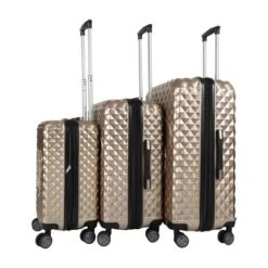 Disney Minnie Mouse Classic Peek-a-Boo Minnie 3-Piece Rolling Luggage Set