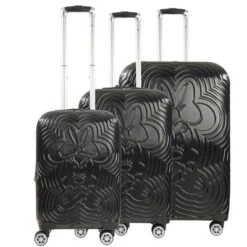 Disney Ful Playful Minnie Mouse Molded Hardside 3 Pc Luggage Set