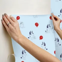 Disney Bluey Keepy Uppy Blue Kids' Peel And Stick Wallpaper -Disney Sales Store GUEST 60b6f553 dc2c 4136 96ed 06ee1906df63