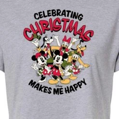 Women's - Disney - Celebrating Christmas Cropped Graphic T-Shirt
