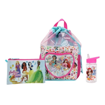 Disney Princess 3-Piece Youth Beach Backpack Set With Water Bottle 7 Disney Princess 3-Piece Youth Beach Backpack Set With Water Bottle - Image 7