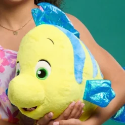 Disney Flounder Clubhouse Plush Stuffed Animal: Fish Character, Polyester Material, 9.25" Height, 17" Depth, 0.81 Lb.