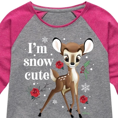 Girls' - Disney - Christmas - I'm Snow Cute Roses Shirt Tail Raglan Graphic T-shirt 1 Girls' - Disney - Christmas - I'm Snow Cute Roses Shirt Tail Raglan Graphic T-shirt