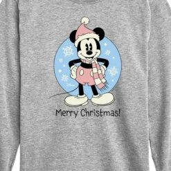 Boys' - Disney - Mickey Merry Christmas Long Sleeve Graphic T-Shirt