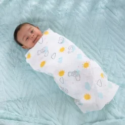 NoJo Disney Winnie The Pooh Yellow, Aqua, And White 3 Piece Muslin Swaddle Baby Blanket Set -Disney Sales Store GUEST 6737fd65 ee28 456a a9dc 45649003a04e