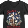 Girls' - Disney - Christmas - Santa's Little Helpers Fitted Short Sleeve Graphic T-Shirt
