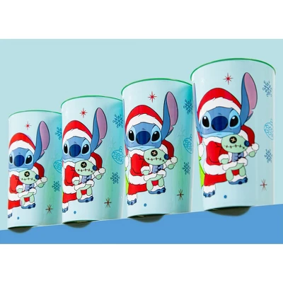 Silver Buffalo Disney Lilo & Stitch Santa Stitch 4-Piece Plastic Cup Set | Each Holds 22 Ounces 1 Silver Buffalo Disney Lilo & Stitch Santa Stitch 4-Piece Plastic Cup Set | Each Holds 22 Ounces