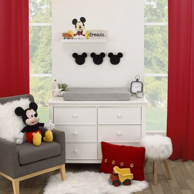 Disney Mickey Mouse Shaped Wall Decor - Black Plush - 3pc 4 Disney Mickey Mouse Shaped Wall Decor - Black Plush - 3pc - Image 4