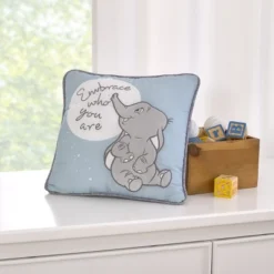 Disney Dumbo Sweet Little Baby Light Blue And White "Embrace Who You Are" Applique Decorative Pillow -Disney Sales Store GUEST 6edffa8a 1bc8 4d8a 9c7d 17cf52301942