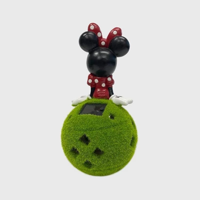 Disney 10" Stone Minnie Mouse Sitting On Flocked Ball Garden Statue 2 Disney 10" Stone Minnie Mouse Sitting On Flocked Ball Garden Statue - Image 2