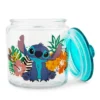 Silver Buffalo Disney Lilo & Stitch Glass Snack Jar Container With Lid | 6 Inches Tall