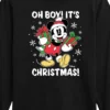 Boys' - Disney - Mickey Mouse Oh Boy Its Christmas Long Sleeve Graphic T-Shirt