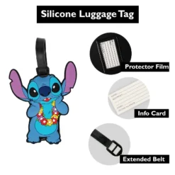 Disney Lilo & Stitch Luggage Tags Gifts Stitch PVC Travel Tags Gifts - Set Of 4 -Disney Sales Store GUEST 7354b8a7 d371 4948 91c3 864d33508139