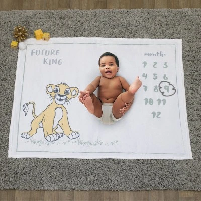Disney Lion King Simba Super Soft Milestone Baby Blanket 5 Disney Lion King Simba Super Soft Milestone Baby Blanket - Image 5