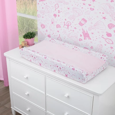 NoJo Disney Princess - Dare To Dream Super Soft Pink And White Changing Pad Cover 1 NoJo Disney Princess - Dare To Dream Super Soft Pink And White Changing Pad Cover