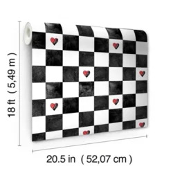 Disney Descendants The Rise Of Red - Rebel At Heart Checker Kids' Peel And Stick Wallpaper -Disney Sales Store GUEST 7b659d97 3694 4b8a 8006 7caf4f70b764