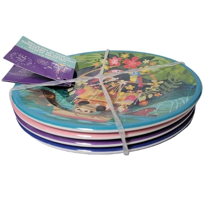 Disney Parks Melamine 4-Piece Plate Set By Joey Chou 1 Disney Parks Melamine 4-Piece Plate Set By Joey Chou