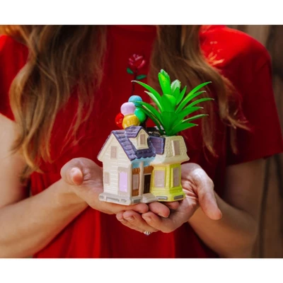 Silver Buffalo Disney And Pixar Up House 5-Inch Ceramic Mini Planter With Artificial Succulent 2 Silver Buffalo Disney And Pixar Up House 5-Inch Ceramic Mini Planter With Artificial Succulent - Image 2