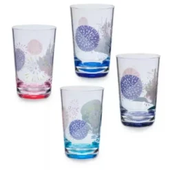 Disney Parks Joey Chou Cinderella Castle Magic Kingdom Drinkware Cup Set Of 4