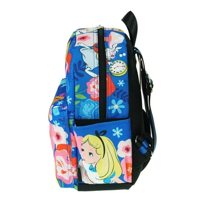 Disney Alice In Wonderland 12" Multicolor Polyester School Backpack For Girls 2 Disney Alice In Wonderland 12" Multicolor Polyester School Backpack For Girls - Image 2