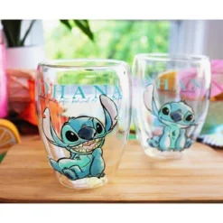 Silver Buffalo Disney Lilo And Stitch "Ohana Means Family" Floral Stemless Glasses | Set Of 2 -Disney Sales Store GUEST 7f7896e1 cd92 41ee ab91 d4dd005e88ef