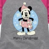 Girls' - Disney - Mickey Merry Christmas Shirt Tail Raglan Graphic T-shirt