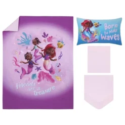 NoJo Disney Junior Ariel Pink And Aqua Friends Are A Treasure 4 Piece Toddler Bed Set -Disney Sales Store GUEST 830213ba 081c 4b46 b89f 9160403ab232