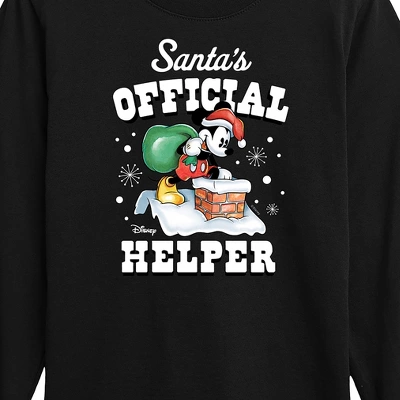 Boys' - Disney - Mickey Mouse Santas Official Helper Christmas Long Sleeve Graphic T-Shirt 1 Boys' - Disney - Mickey Mouse Santas Official Helper Christmas Long Sleeve Graphic T-Shirt