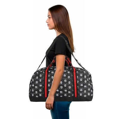 Disney Mickey Mouse Faces All-Over Print Black 21” Packable Duffel 6 Disney Mickey Mouse Faces All-Over Print Black 21” Packable Duffel - Image 6