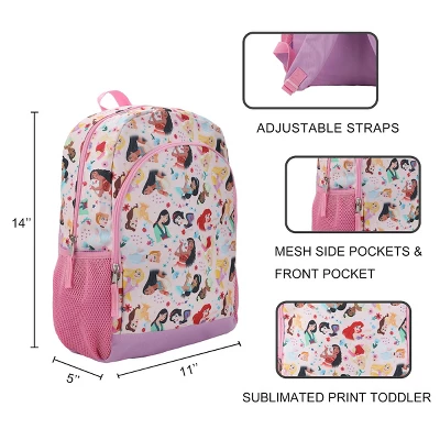 Disney Princess AOP 14 Youth Backpack 3 Disney Princess AOP 14 Youth Backpack - Image 3