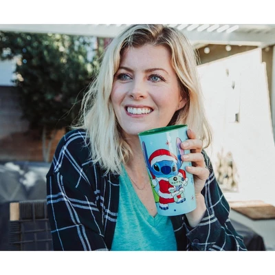 Silver Buffalo Disney Lilo & Stitch Santa Stitch 4-Piece Plastic Cup Set | Each Holds 22 Ounces 4 Silver Buffalo Disney Lilo & Stitch Santa Stitch 4-Piece Plastic Cup Set | Each Holds 22 Ounces - Image 4