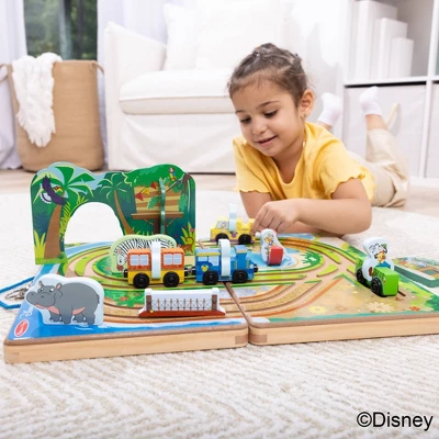 Melissa & Doug Disney Take-Along Safari Adventure Wooden Play Set With Built-In Tracks - 20pc 1 Melissa & Doug Disney Take-Along Safari Adventure Wooden Play Set With Built-In Tracks - 20pc