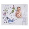 NoJo Disney Peter Pan White Let The Adventure Begin Super Soft Photo Op Milestone Baby Blanket